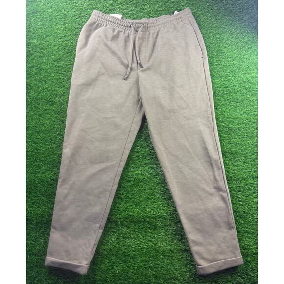 ZARA Jogger Knit Easy Care Pants XL Brown 0706/540 Slim Fit Stretch Trousers - Picture 1 of 10